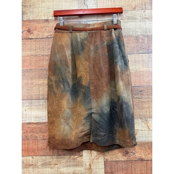 Vintage Platinum Timothy Schoefern Tie-Dye Midi Skirt Women Size 10 - Picture 4 of 6
